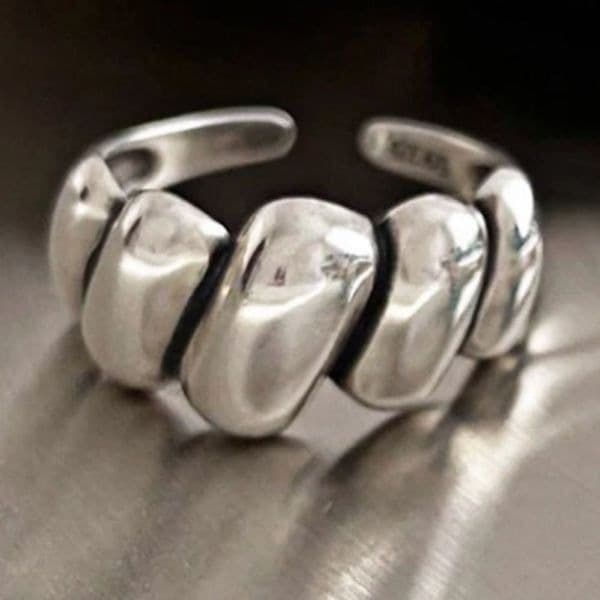 The Sublime Swirl ring in 925 silver adjustable - Thumbnail 2