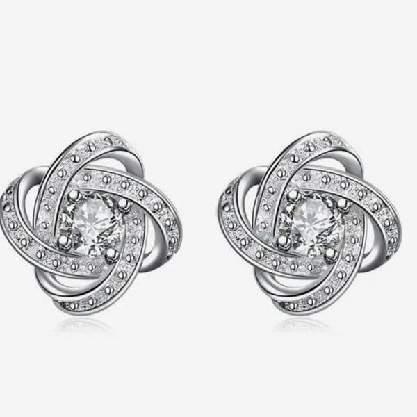 The Ambassador Earring in 925 silver and cz - Thumbnail 2