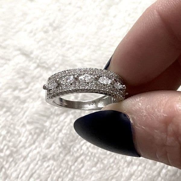 The I’m With The Bride Estate inspired 925 & White Sapphire Ring - Thumbnail 6