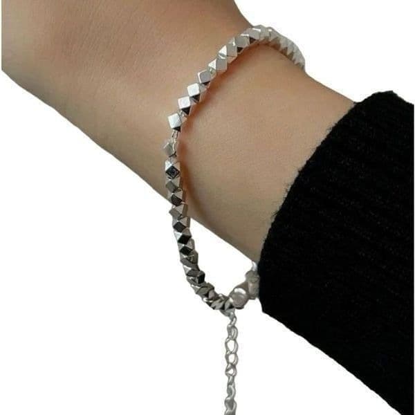The Abstract Sparkle Chain Link Bracelet in 925 silver - Image 1