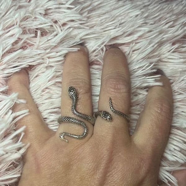 The Python Wrap Around Adjustable ring in 925 Silver - Thumbnail 8