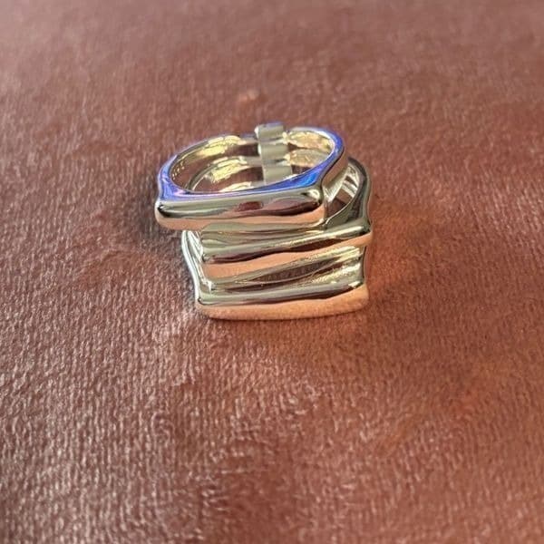 The trio statement ring in 925 silver - Thumbnail 8