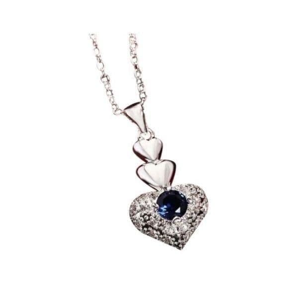 The Something Blue Heart pendant necklace in sapphire and 925 - Image 1