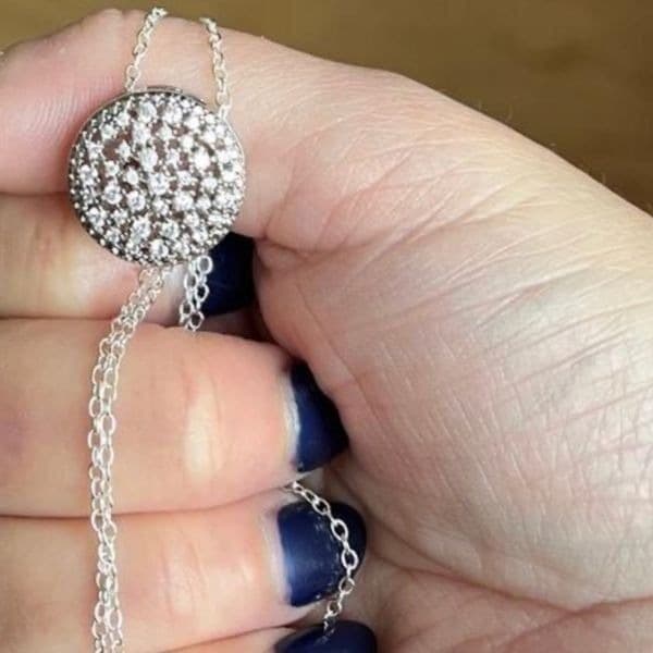 The Oracle silver filigree round pendant & earrings set in sterling silver - Thumbnail 3