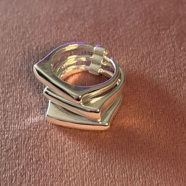 The trio statement ring in 925 silver - Thumbnail 3