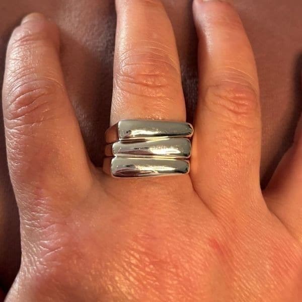 The trio statement ring in 925 silver - Thumbnail 9