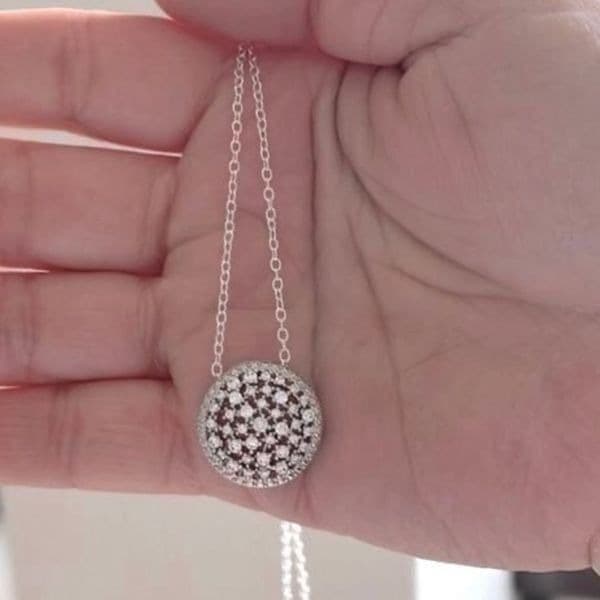 The Oracle silver filigree round pendant & earrings set in sterling silver - Thumbnail 4