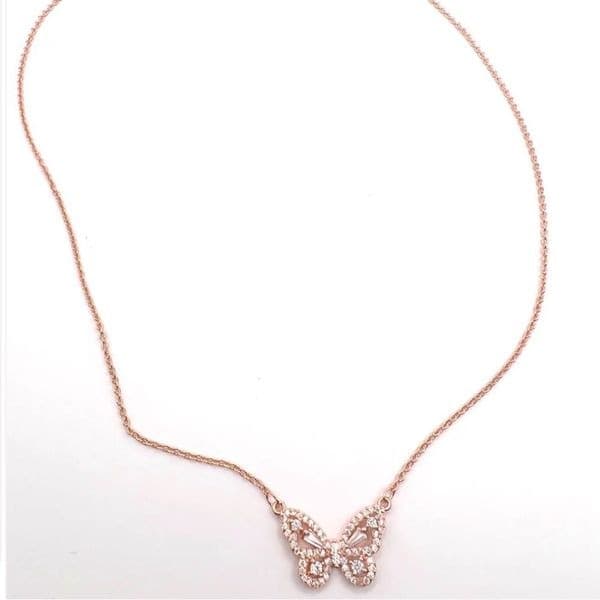 Elegant Butterfly Pendant Necklace - Thumbnail 3
