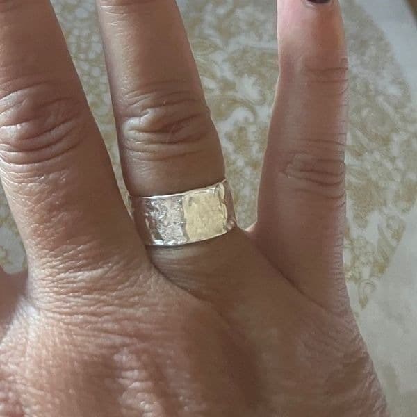 The Texture Band Ring in silver - Thumbnail 4