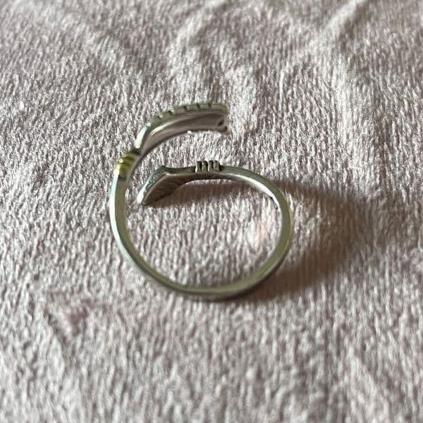 The Arrow Adjustable ring in 925 silver and 14k yellow gold plated accents - Thumbnail 9