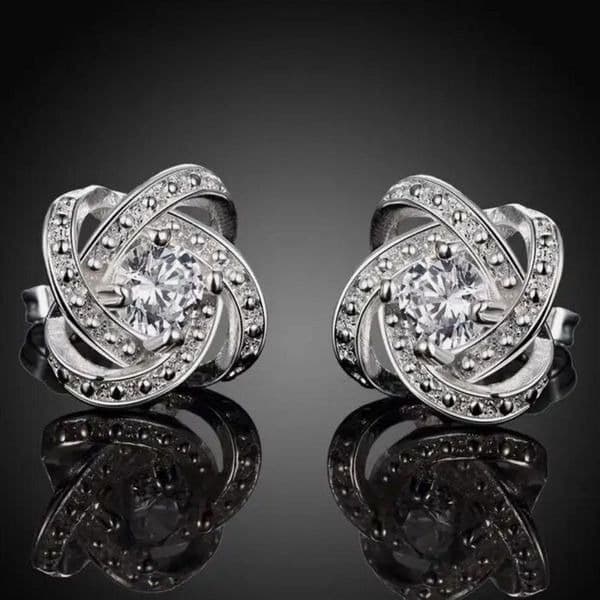 The Ambassador Earring in 925 silver and cz - Thumbnail 4