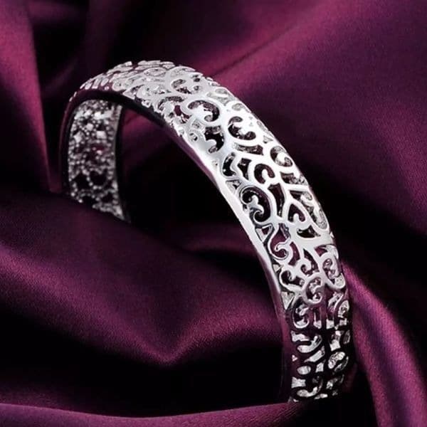 The Boho Heart open bangle bracelets in 925 - Thumbnail 4