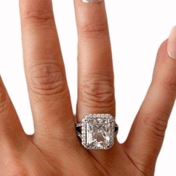 The Upgrade Ring 6 Carat statement engagement cocktail ring in 925 silver sz 6 - Thumbnail 6