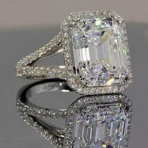 The Upgrade Ring 6 Carat statement engagement cocktail ring in 925 silver sz 6 - Thumbnail 5