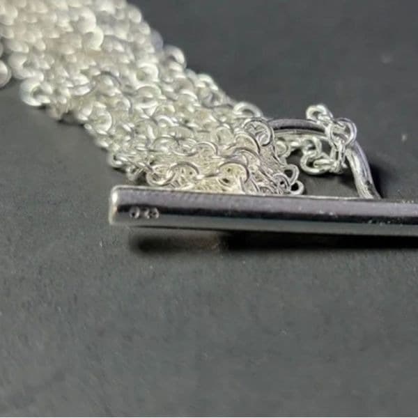 The Mesh Chain Heart Toggle Bracelet 925 - Thumbnail 7
