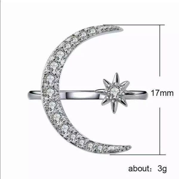 The On trend stellar Sterling Silver adjustable ring - Thumbnail 2