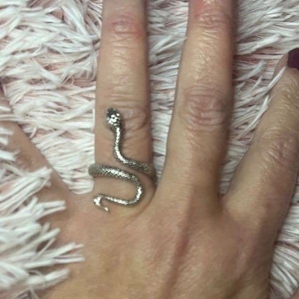 The Python Wrap Around Adjustable ring in 925 antiqued Silver - Thumbnail 5