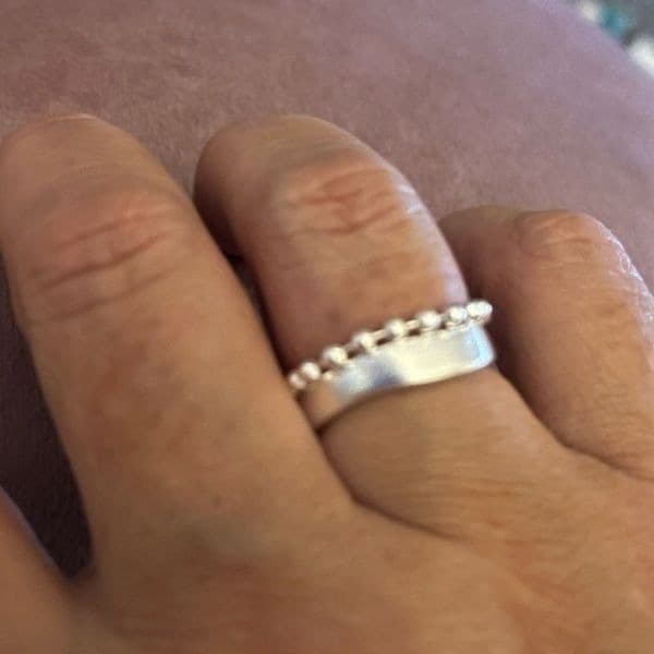 The Modern Chain Ring adjustable in 925 silver - Thumbnail 8