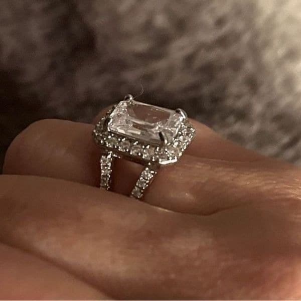 The Upgrade Ring 6 Carat statement engagement cocktail ring in 925 silver sz 6 - Thumbnail 11