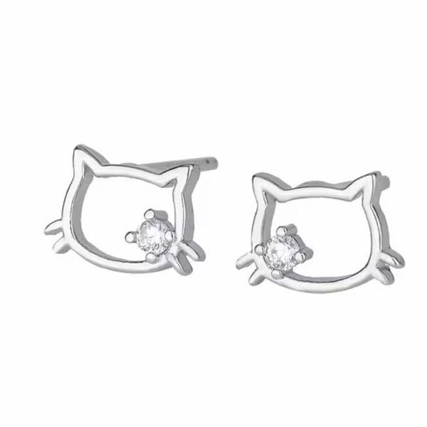 The dainty kitty earrings in 925 - Thumbnail 3
