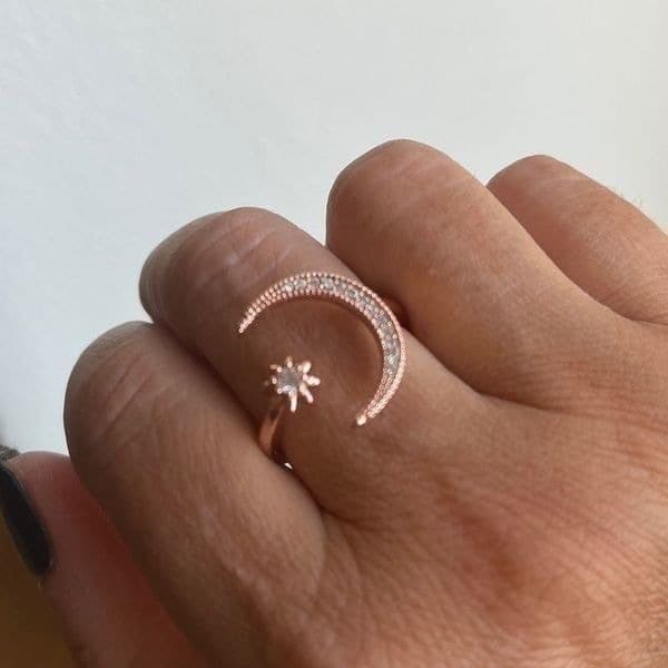The On trend stellar Sterling Silver adjustable ring - Thumbnail 3