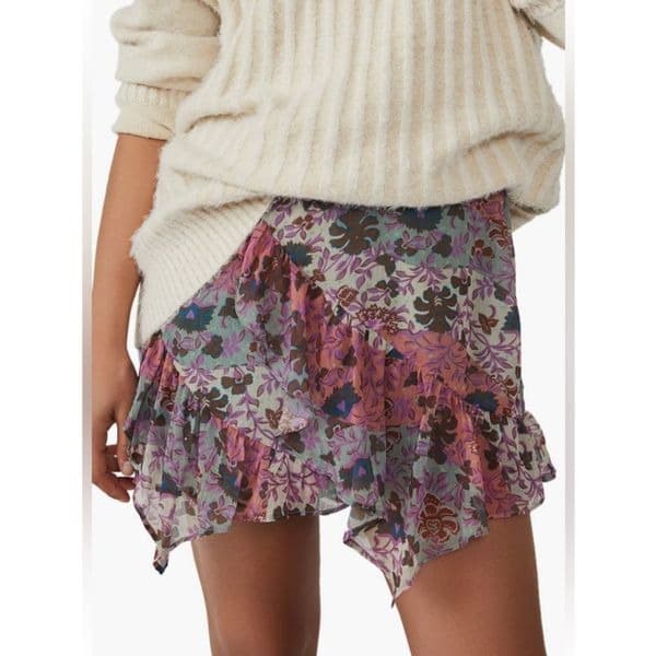 Free People Sammy Floral miniskirt sz L - Thumbnail 4