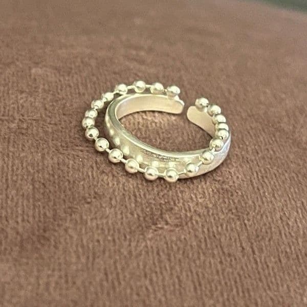 The Modern Chain Ring adjustable in 925 silver - Thumbnail 7