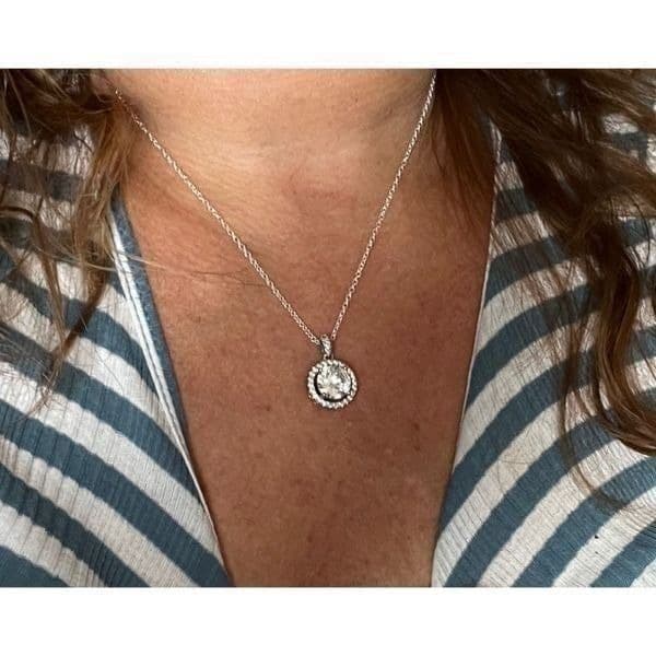 The Discus Pendant Necklace in 925 and cubic zirconia - Thumbnail 6