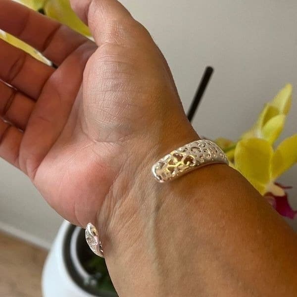 The Boho Heart open bangle bracelets in 925 - Thumbnail 3