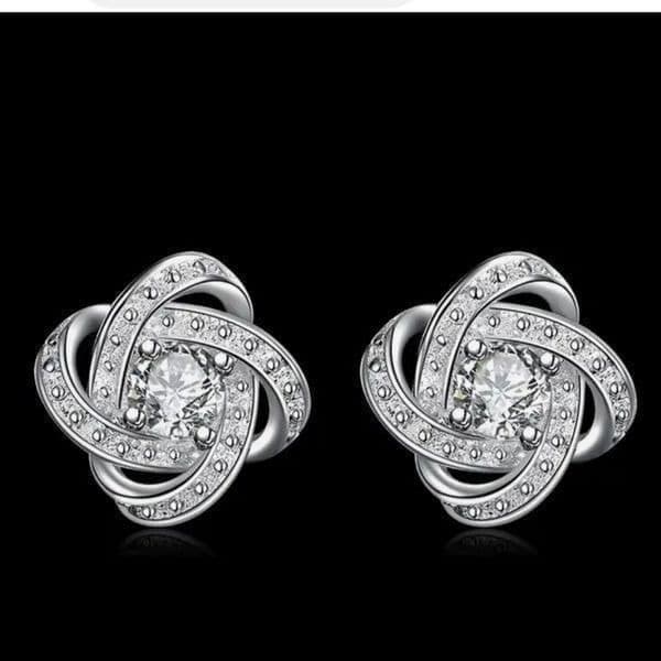 The Ambassador Earring in 925 silver and cz - Thumbnail 3
