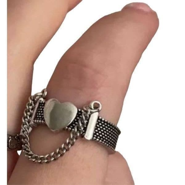 The Unchain My Heart Ring in antiqued Tibetan Silver 925 - Image 1