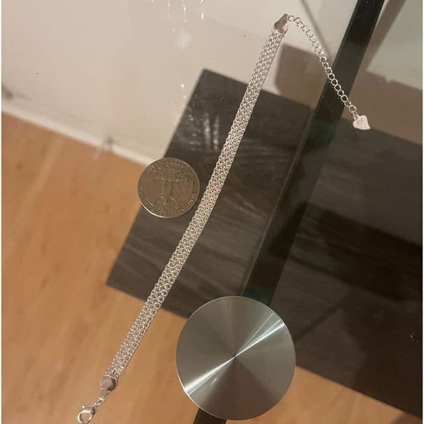 The Dainty flat Link silver bracelet - Thumbnail 8