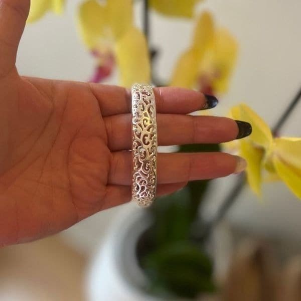 The Boho Heart open bangle bracelets in 925 - Thumbnail 6