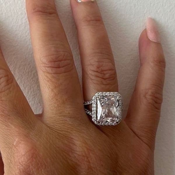 The Upgrade Ring 6 Carat statement engagement cocktail ring in 925 silver sz 6 - Thumbnail 7