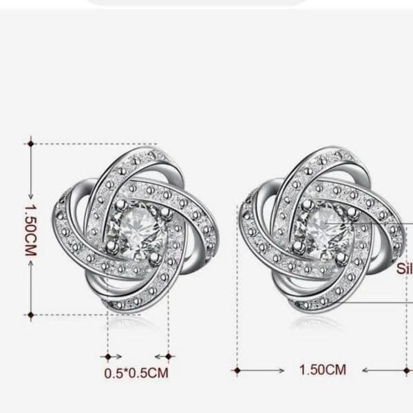 The Ambassador Earring in 925 silver and cz - Thumbnail 5