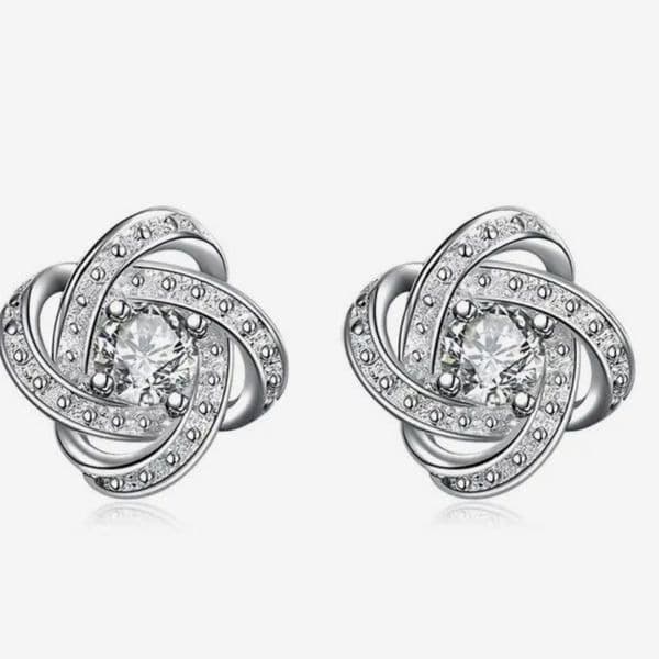 The Ambassador Earring in 925 silver and cz - Thumbnail 2