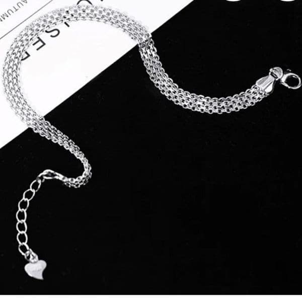 The Dainty flat Link silver bracelet - Thumbnail 5