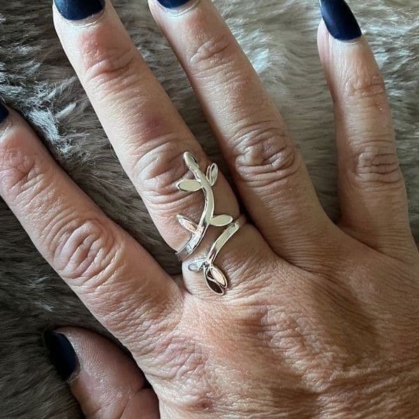 The Beautiful Branch adjustable silver sizable Ring - Thumbnail 11