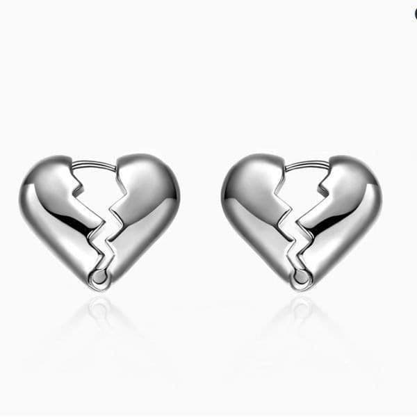 The Heart Chakra huggie earrings in 925 silver - Thumbnail 6