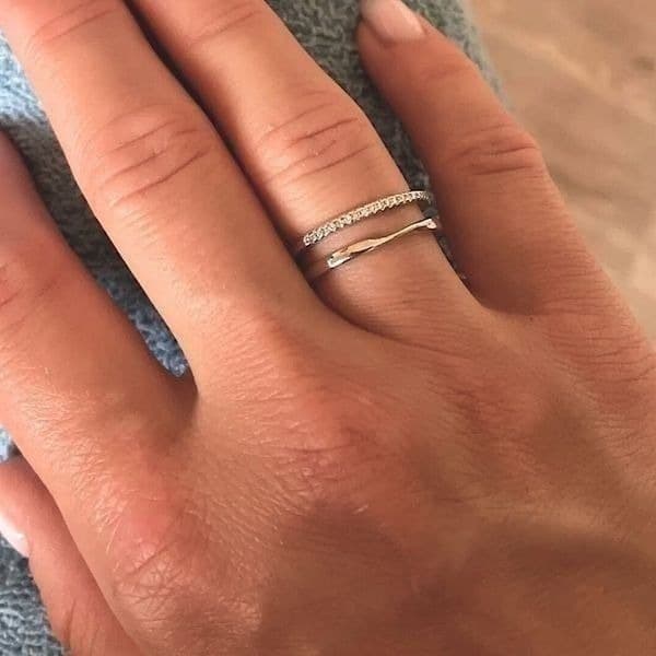 The Twist and Bling Duo Ring in 925 silver - Thumbnail 8