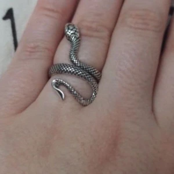 The Python Wrap Around Adjustable ring in 925 Silver - Thumbnail 7