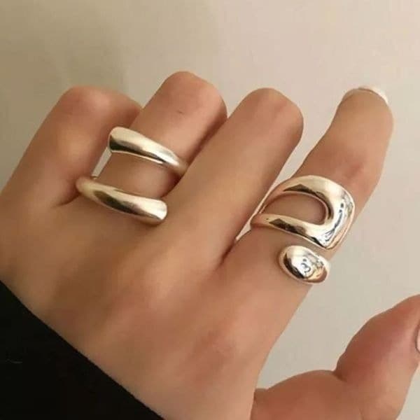 The Axis 925 adjustable modern statement ring - Thumbnail 5