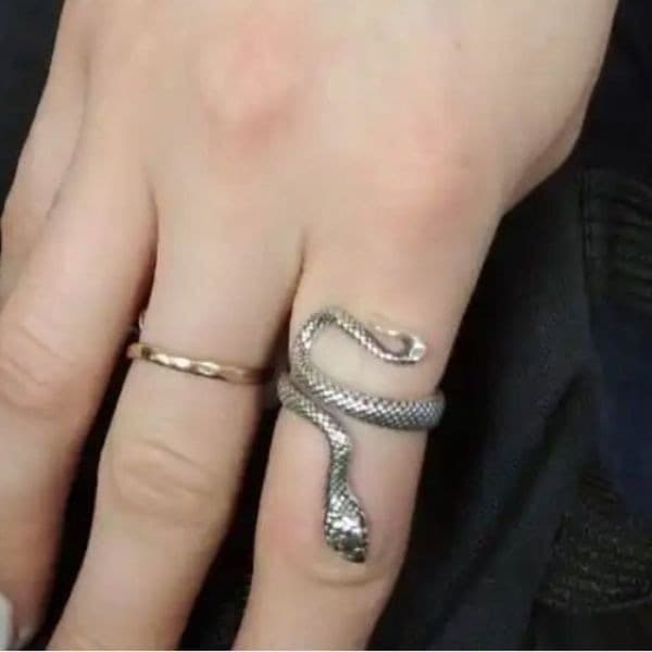 The Python Wrap Around Adjustable ring in 925 Silver - Thumbnail 9