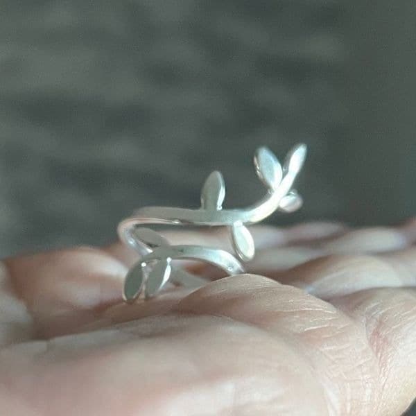 The Beautiful Branch adjustable silver sizable Ring - Thumbnail 7