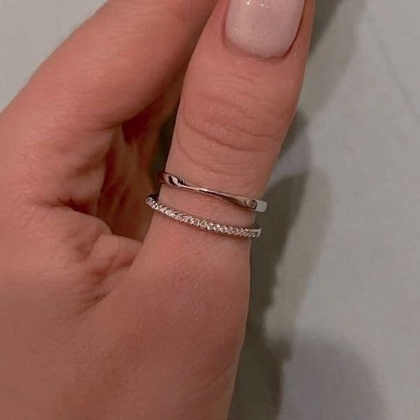 The Twist and Bling Duo Ring in 925 silver - Thumbnail 6