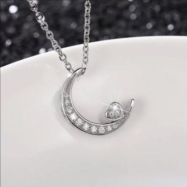 The Fly Me To The Moon pendant Cubic Zirconia 925 Silver necklace - Thumbnail 3