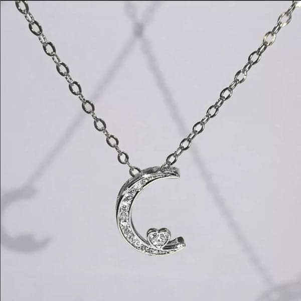 The Fly Me To The Moon pendant Cubic Zirconia 925 Silver necklace - Thumbnail 5