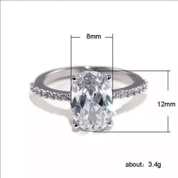 The Oval Glorious Day Engagement ring in 925 silve size 9 - Thumbnail 5