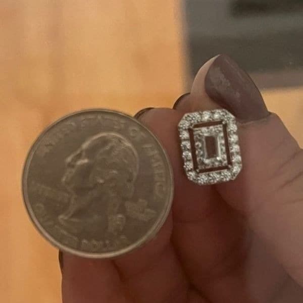 The Show Stopper Rectangular Cubic Zirconia and 925 earrings - Thumbnail 5