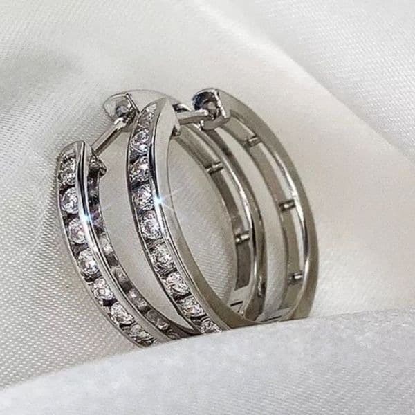 The Dramatic Hoop in cubic zirconia in 925 - Thumbnail 9